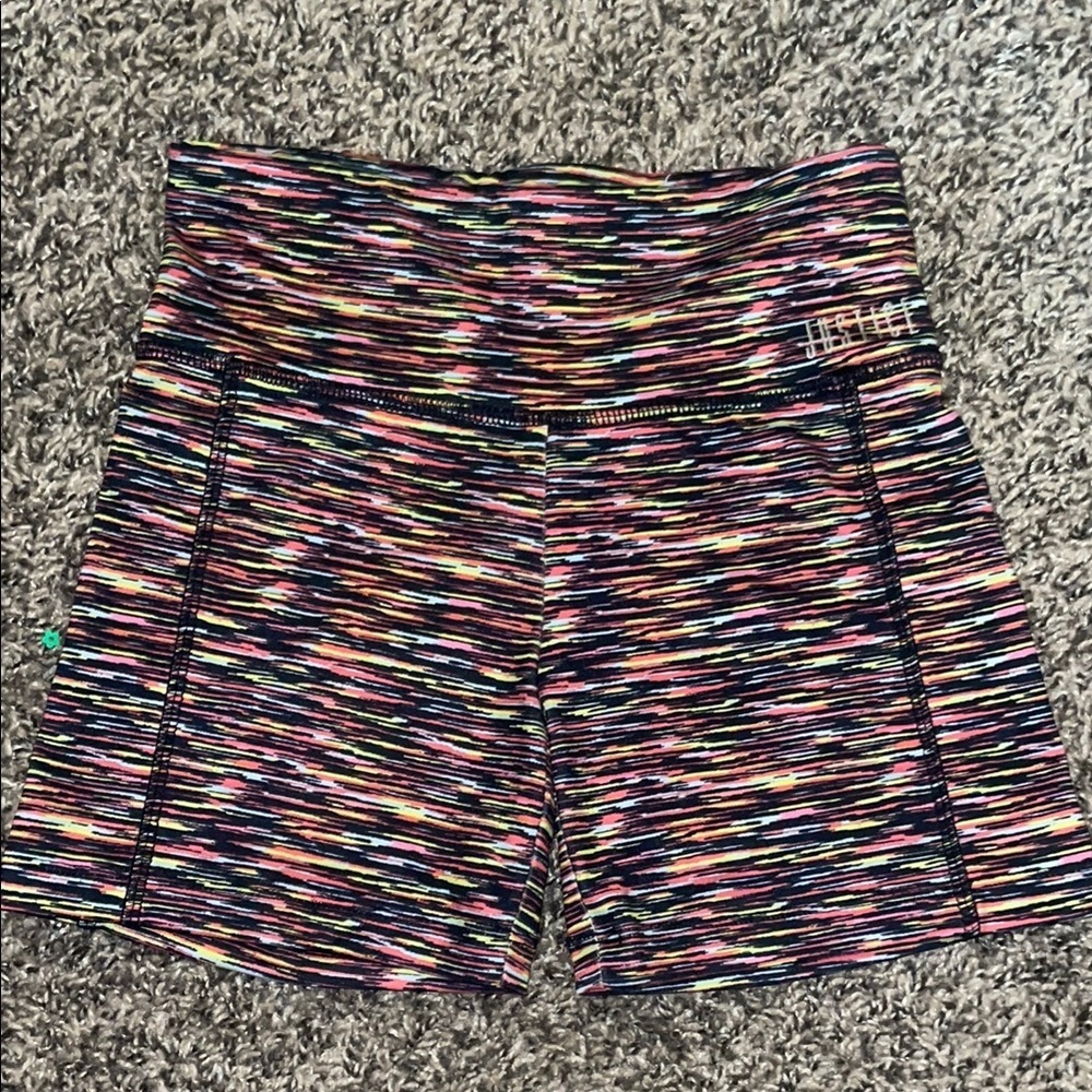 Justice Multicolor Girls Stretchy Shorts